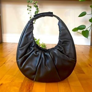 Staud Soft Moon Bag in Black